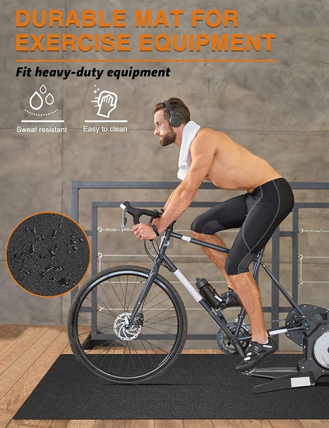 Exercise Equipment Mat 24"x68"/ 30"x60"/ 36"x78"/ 36"x96" Treadmill