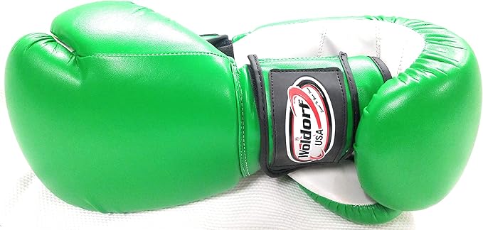 Boxing Gloves Kickboxing Muay Thai Punching Bag Vinyl Green - Durable Multi Layered Foam Padded Offers Unbeatable Price Kids and Adult Sizes