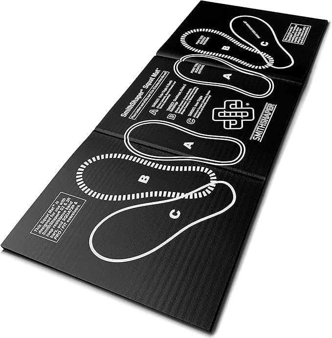 Squat Mat - 30.75" Length - Knee & Leg Muscle Targeting - Folds to 0.90" Thick - Ab Rollouts & Knee Pushups Pad - NBR Black