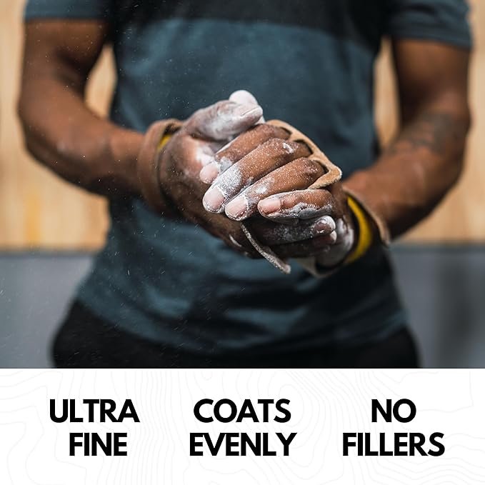 SURVIVOR Gym Chalk - Climbing Chalk, Lifting Chalk, Gymnastics Chalk - Pure Magnesium Carbonate Hand Chalk Powder, Weightlifting Chalk Gym - Rock Climbing Chalk for Weights