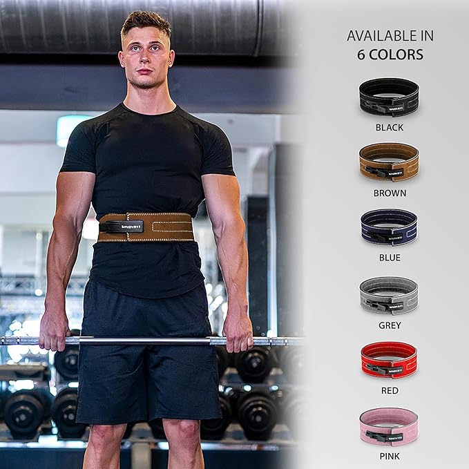 Weight-lifting belt for men with lever buckle 8.5cm / 10cm Height