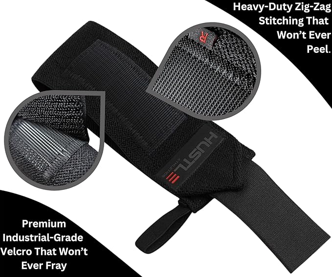 Wrist Wraps for Weightlifting (USPA Approved) - 18" or 12" Premium Quality Weight Lifting Wrist Straps - Best Gym Wrist Wraps with Thumb Loop for Powerlifting & Weight Training for Men & Women