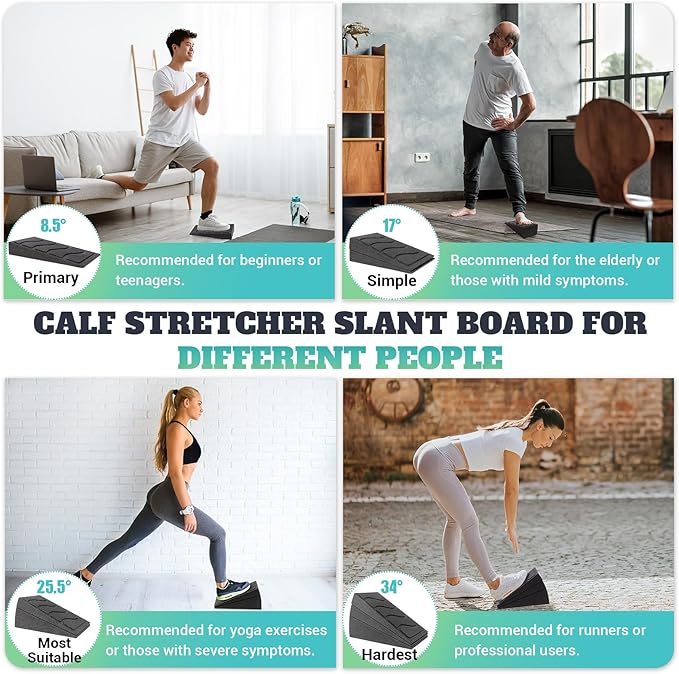 Slant Board for Calf Stretching 5 Adjustable 480 lbs