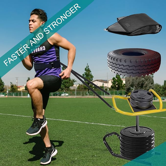 Weighted Training Waist Belt for Pulling Sled and Tires
