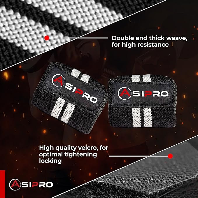 Wrist Wraps for Weightlifting 18" Wrist Straps for Weightlifting Weight Lifting Wrist Wraps for Men & Women, Muñequeras para Gym Wrist Support for Working Out, Gym Wrist Wraps for Powerlifting