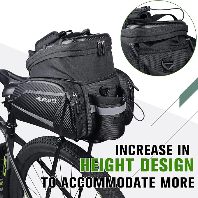 Bike Bag,Bicycle Bag,Bike Rack Bag,35L Capacity,Waterproof,Bike Trunk Storage Travel Bag Panniers for Rear Rack