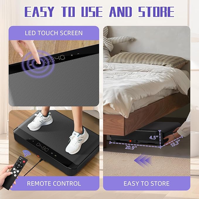 Vibration Plate Exercise Machine with Bluetooth for Lymphatic Drainage – 400lbs Capacity with 9 Preset Modes & 99 Speed Level, Home Gym Equipment for Whole Body Vibrating Workout, Weight Loss & Toning