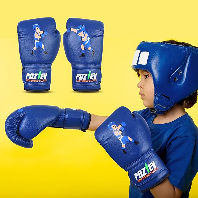 Youth Boxing Gloves for Kids Ideal for Boxing, Kickboxing, Muay Thai, UFC, MMA - Beginner Junior Heavy Punching Bag Gloves for Children Sparring Training Martial Arts Mitts