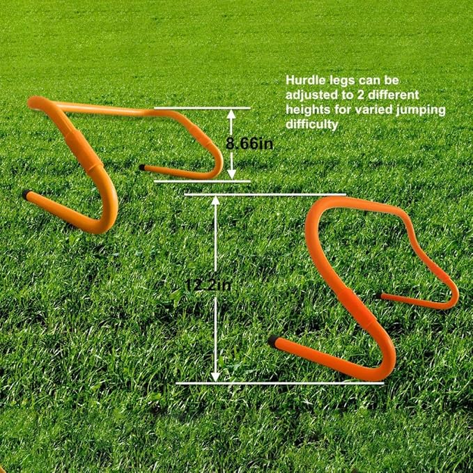 TOCO FREIDO Speed&Agility Training Set – 20ft Agility 12 Rungs, 4 Adjustable 12 Disc 2 Resistance 1 Running