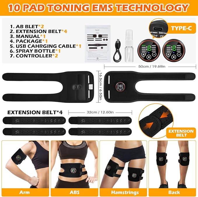 ABS Stimulator Muscle Toner Flex Fitness Belt