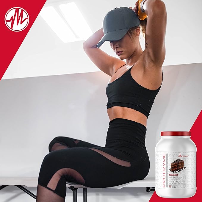 Metabolic Nutrition, Protizyme, 100% Whey Protein Powder, High Protein, Low Carb, Low Fat Whey Protein, Digestive Enzymes, 24 Essential Vitamins and Minerals, 4 Pound (52 ser)