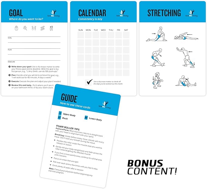 NewMe Fitness Foam Roller Workout Cards