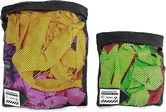 Sanabul Handwrap Laundry Bag Mesh Boxing Glove Hand Wrap Wash Bag with Zipper - Black, Standard