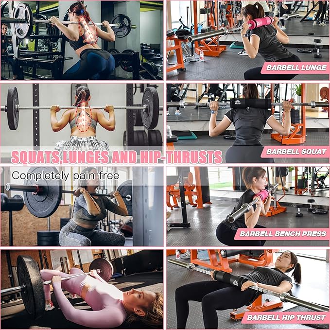 ATENTO 10Pcs Barbell Pad Set with Weight Lifting 3 levels 2 Gym 2 Lifting
