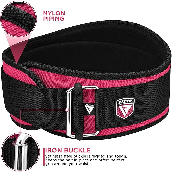 RDX Women Weight Lifting Belt 6.5” Curved Padded