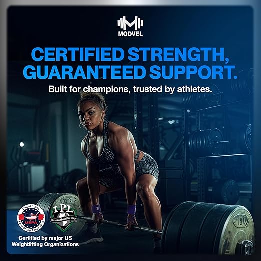 Modvel Adjustable Wrist Wraps for Gym & Lifting – Thick, Breathable Support Straps for Wrist Stability, Comfort & Grip – Ideal for Weight Training, CrossFit & Gym Workouts – Purple (2-Pack)