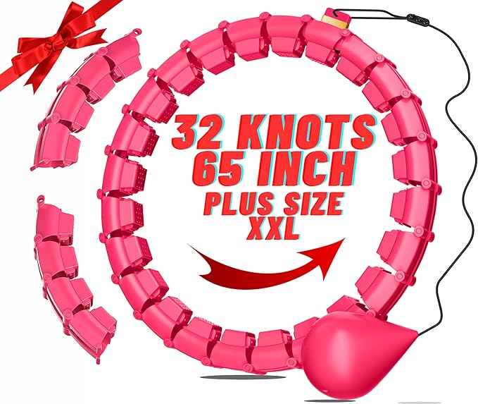 65inch 32 Knots Plus Size Quiet Weighted Hula 2 in 1 Waist