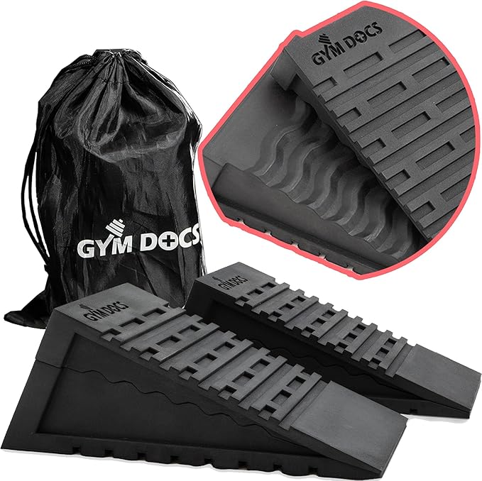 Squat Wedge Block: Doctor-Designed Pair of Adjustable