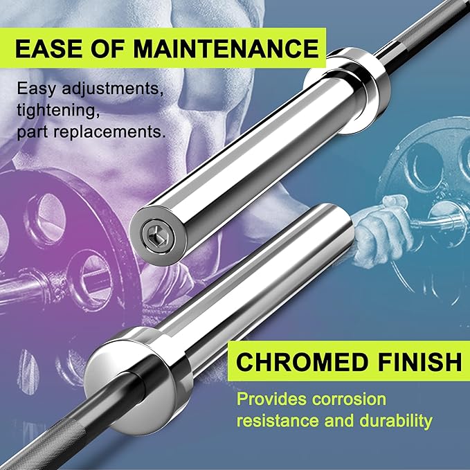 Olympic Barbell Bar EZ Curl Bar Weightlifting Barbell 2 Inch