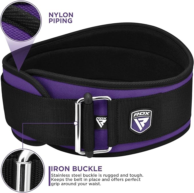 RDX Women Weight Lifting Belt 6.5” Curved Padded