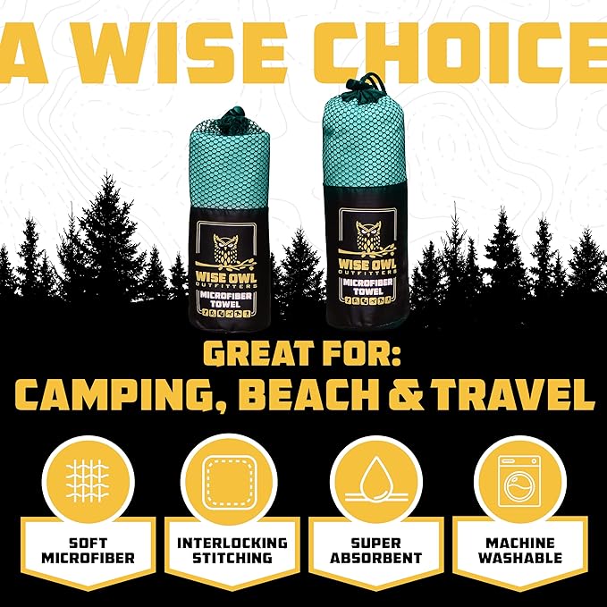 Wise Owl Outfitters Camping Towel - Camping Accessories