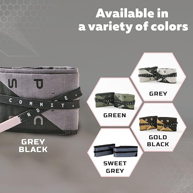 PICSIL Adjustable Wrist Support, Premium Fabric Weightlifting and Yoga Sweat Bands for Gym, for Women and Men, 1 Pair