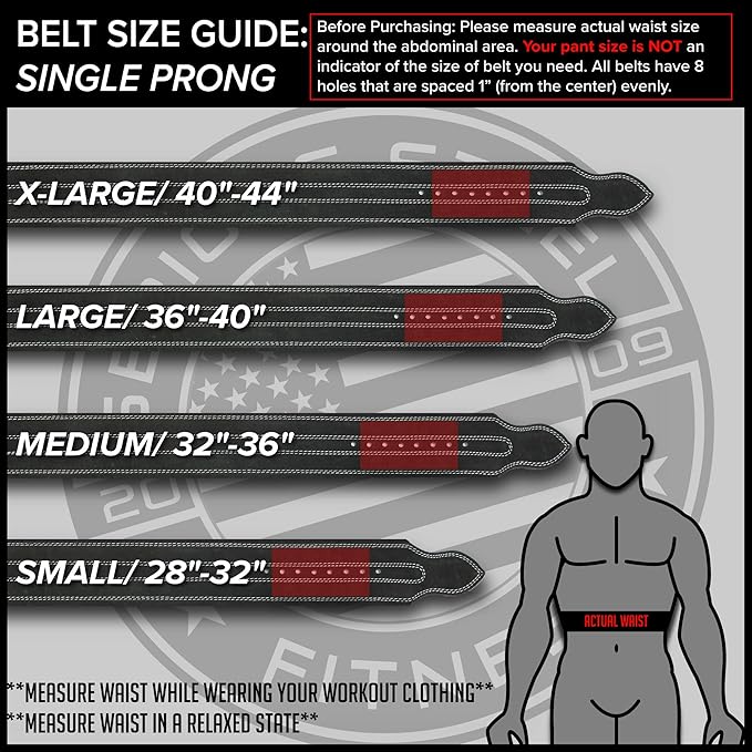SERIOUS STEEL FITNESS Leather Weight Lifting Belt 4" Wide 10mm Thick
