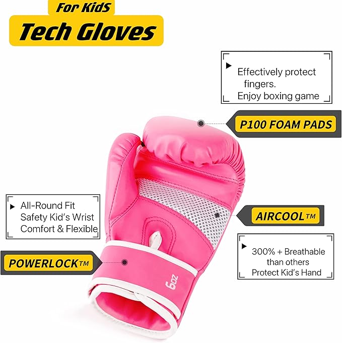 Upgrade Kids Boxing Gloves for 3-8 Year Boys and Girls, Toddler Boxing Gloves for Kids Training, Boxing Gloves Kid Sparring for Punching Bag, Kickboxing, Muay Thai, MMA