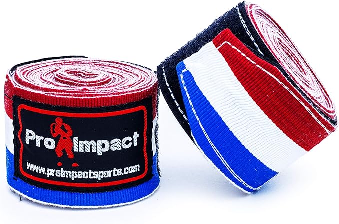 Pro Impact Mexican Style Hand Wraps for Men & Women – 180" Stretchable Boxing Wraps for MMA, Muay Thai, Kickboxing & Gym Training – Wrist & Knuckle Protection for Maximum Performance & Support