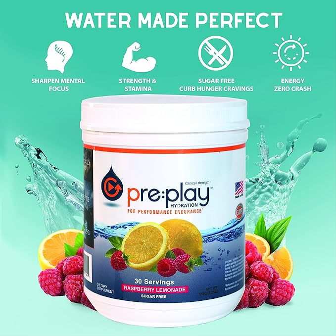 Hydration and Energy Drink Powder, Raspberry Lemonade - 30 Serving Tub