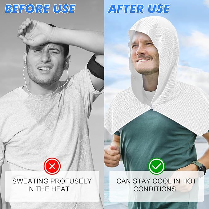 Cooling Hoodie Towels for Neck and Face 50 Sun