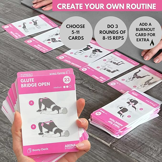 Arena Strength Workout Cards - Instructional Fitness Deck