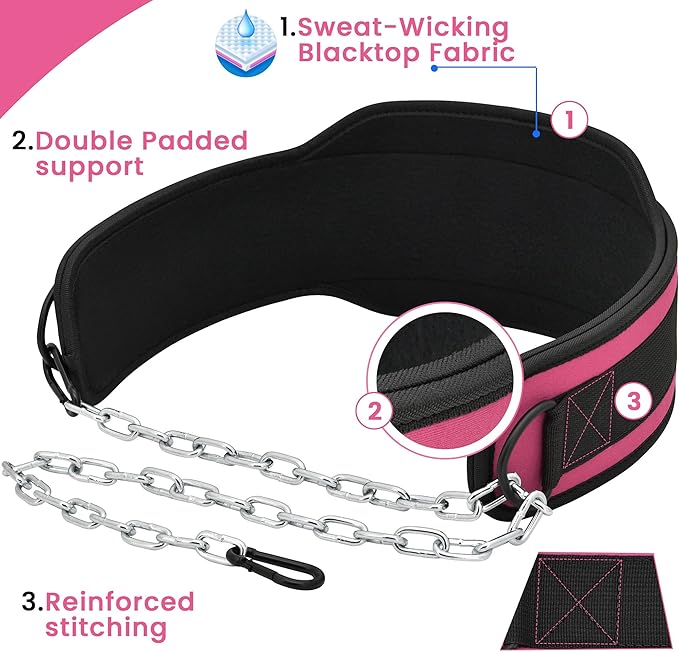 RDX Dip Belt for Weight Lifting 36 Inch 6” Padded