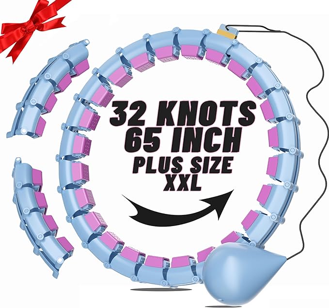 65inch 32 Knots Plus Size Quiet Weighted Hula 2 in 1 Waist