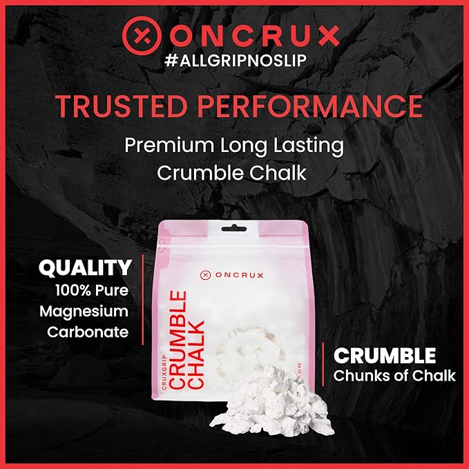 Crumble Chalk - Chunky Rock Climbing Chalk - Professional Hand Chalk for Weightlifting, Crossfit, Powerlifting 11 oz.