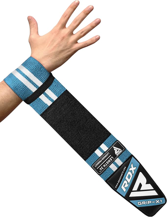 RDX Weight Lifting Wrist Support Wraps, 36” 24” 18” Professional Grade Elasticated Cotton Straps, Gym Fitness Workout Strength Training Bodybuilding Powerlifting Deadlifting Calisthenics, Men Women