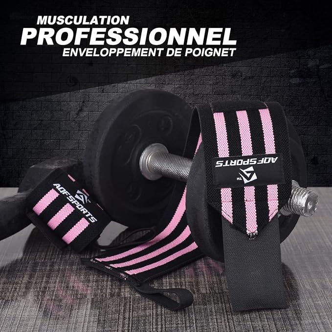 Wrist Wraps for Weightlifting - USPA & IPL Approved 18" Gym Wrist Support with Thumb Loop - Heavy Duty Lifting Wrist Straps for Fitness, Workout, Powerlifting, & Bodybuilding (Pair)