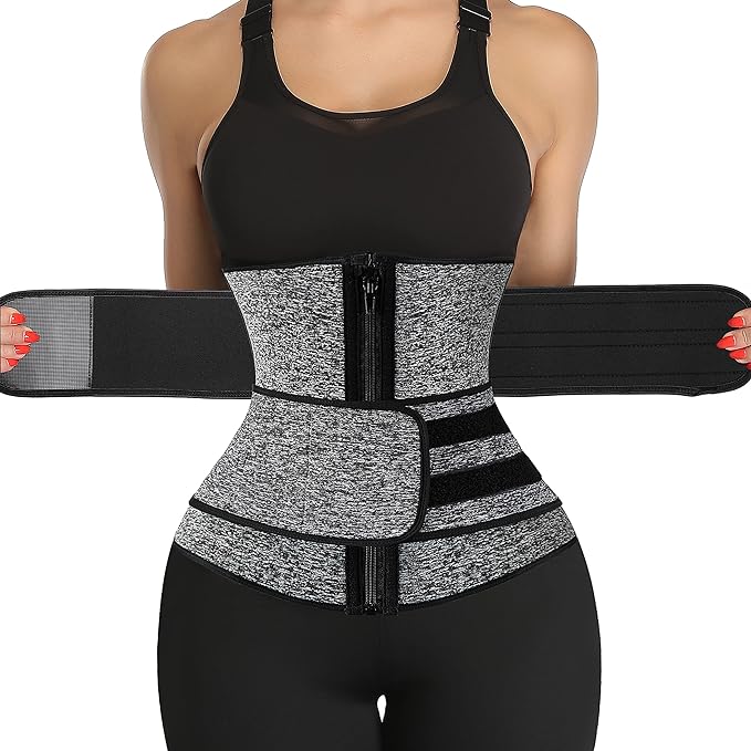 KIWI RATA Neoprene Sauna Waist Trainer Corset Sweat Belt for Women Compression Cincher Band Workout Fitness Back Support