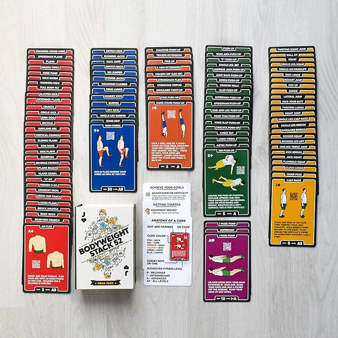 Bodyweight Exercise Cards: Workout Playing Card Game. Designed