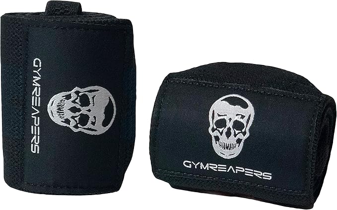 Gymreapers Weightlifting Wrist Wraps (IPF Approved) 18" Professional Quality Wrist Support with Heavy Duty Thumb Loop - Best Wrap for Powerlifting Competition, Strength Training, Bodybuilding