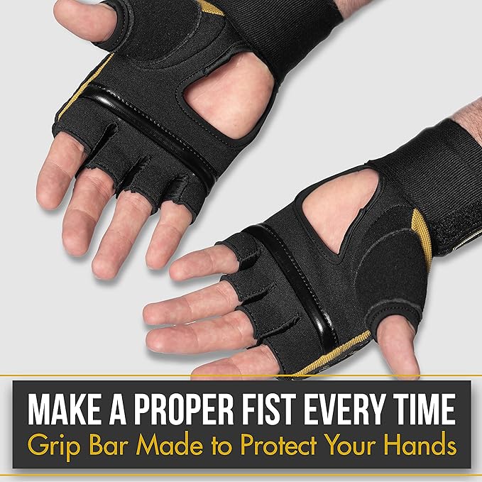 Quick Gel Boxing Wraps Under Boxing Gloves - Kickboxing MMA Muay Thai - Fist, Knuckle, Wrist Wrap Protection Inner Glove Hand Wraps - Men Women Kids