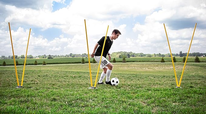 Crown Sporting Goods 6 Agility Poles with 3