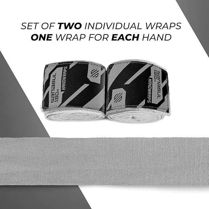 Sanabul Elastic 180 inch Boxing Hand Wraps for Boxing Gloves Muay Thai Kickboxing MMA Wraps for Men & Women
