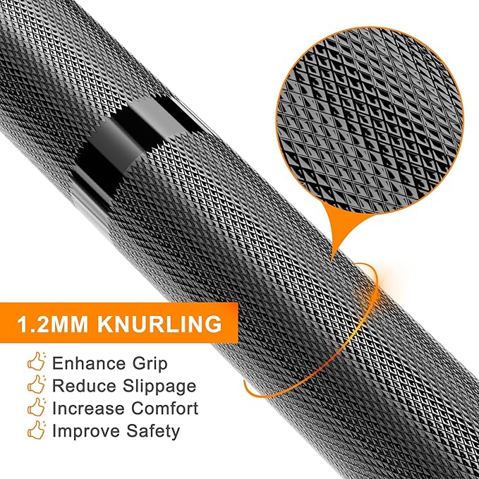 Olympic Barbell Weight Bar for Weightlifting 7ft/6ft/5ft for 500lbs/400lbs/330lbs Weight