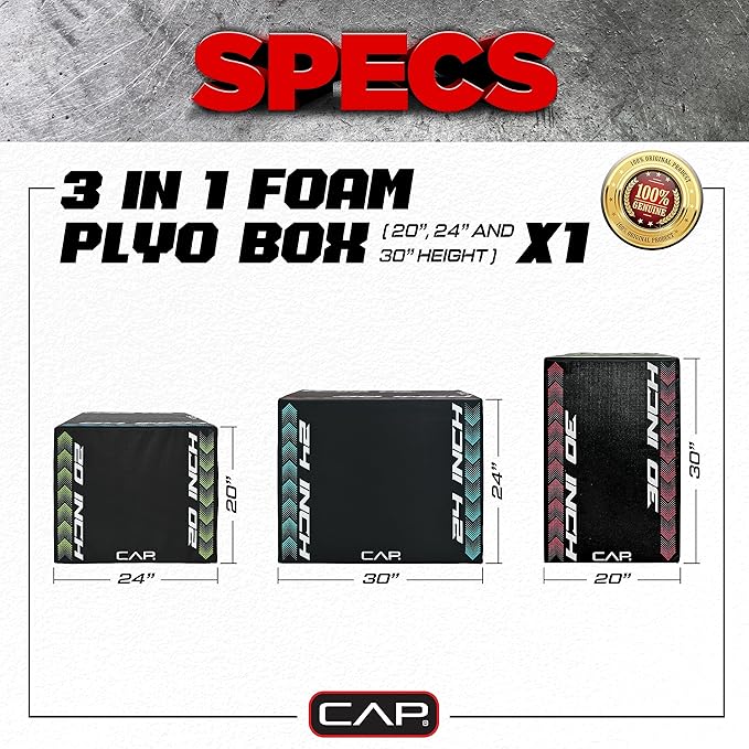 CAP Barbell 3-in-1 Plyometric Box