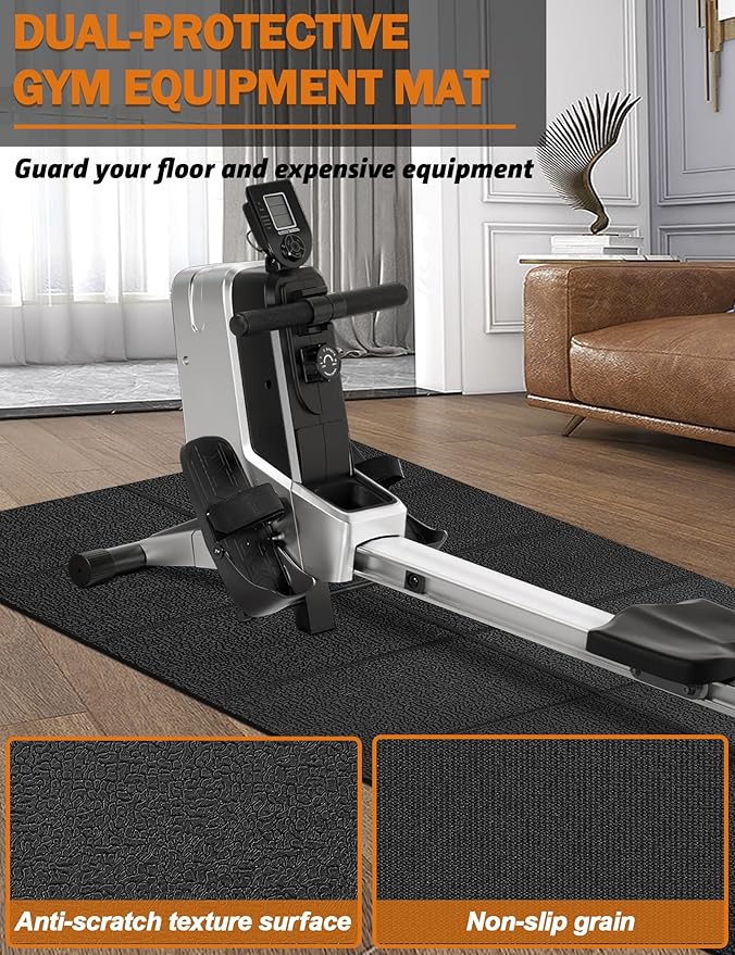 Exercise Equipment Mat 24"x68"/ 30"x60"/ 36"x78"/ 36"x96" Treadmill