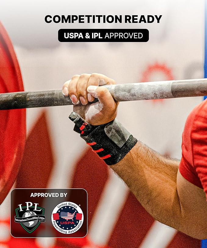 DMoose Fitness Wrist Wraps for Weightlifting - IPL Approved Premium Lifting Straps with Thumb Loops for Powerlifting, Bodybuilding & Weight Lifting, Compression Gym Wrist Support for Working Out