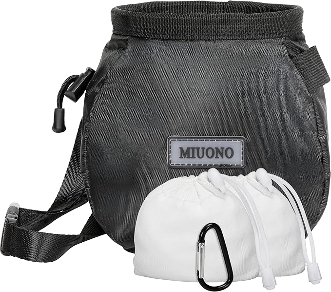 Chalk Bag with 2 Chalk Balls, Belt, Carabiner Clip, Brush Loop and Zippered Pocket for Climbing, Bouldering, Gymnastics, Cross Fit and Lifting