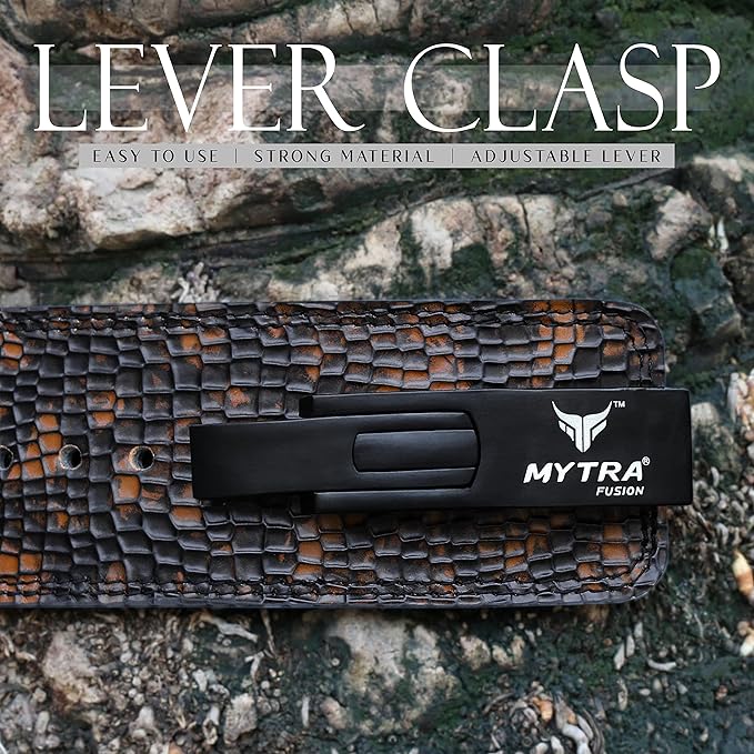 Mytra Fusion Weight Lifting Belt Real Leather Lifting