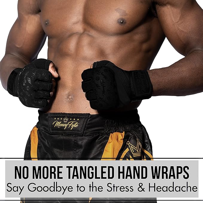 Quick Gel Boxing Wraps Under Boxing Gloves - Kickboxing MMA Muay Thai - Fist, Knuckle, Wrist Wrap Protection Inner Glove Hand Wraps - Men Women Kids